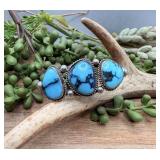 .925 Sterling Silver Turquoise Gemstone Cuff