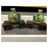 Bundle of 2 antique Chinese snuff bottle, crafted