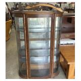 Antique Round Front China Display Cabinet