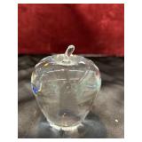 Steuben Glass Apple Paperweight.