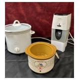 3 pc. Rival and crock-eye crockpots ,and a Mr.