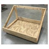 Large Heavy-Duty Rolling Wooden Storage Cart