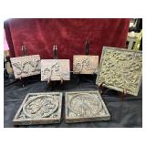 6 Pc. Fleur-de-lis Design Wall Plaques Panels
