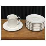 10pc Mikasa White Dishes - 9 Plates & 1 Mug