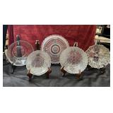 5 pc. vintage Federal Glass Company sunflower