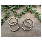 Two Pair .925 Sterling Silver Gold-Tone
