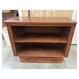 Vintage Solid Wood 2-Slot Cubby / Record Shelf