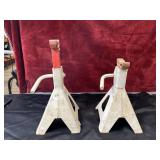 A pair of automobile JS-3 3 Ton Jack Stands .