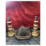4 Pc. Vintage Brass Lamps Stacked, Sculptural