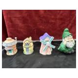 Bundle of ceramic troll,windmill, mushroom