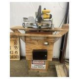 DeWalt Compound Miter Saw Mounted on Custom