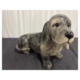 Vintage Ceramic Basset Hound Dog Figurine