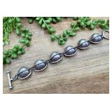 .925 Sterling Silver Vintage Modernist Bracelet