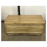 Vintage Painted Cedar Chest Blanket Trunk