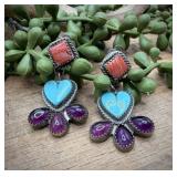 .925 Sterling Silver Heart Throb Clip-On Earrings