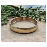 14K Yellow Gold Flex Bangle Bracelet with Double