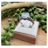 JUDITH RIPKA .925 Sterling Silver Cushion Cut