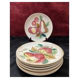 vintage Japanese ironstone fruit pattern plates