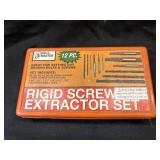 rigid screw extractor set in a clear and orange