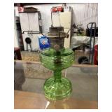 Aladdin Uranium "Washington Drape" Glass Oil Lamp