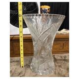 Julia 24% lead crystal vase and 5 Libbey 18oz