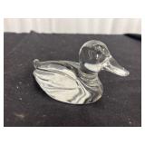 Baccarat Crystal Clear Glass Mallard Duck