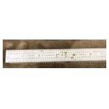 Starrett No. 604R 6-inch tempered steel ruler.