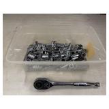 Set of channelock sockets with wrenches