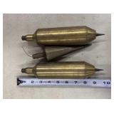 Assorted mix of vintage brass plumb bob