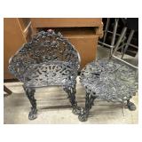 Vintage Victorian style cast iron garden chair