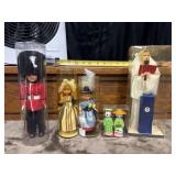 Vintage souvenir dolls from different countries