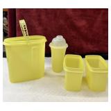 4 pc. The vintage yellow Tupperware Beverage