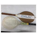 Wilson "Miss Chris" wooden tennis rackets,