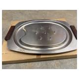 Vintage Mid-Century Modern stainless steel meat