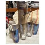Iridescent or mercury fade glass drinkware and a
