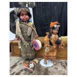 Carlson hard plastic Native American doll