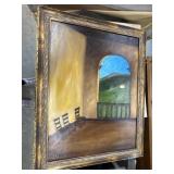 Vintage framed oil painting titled "Elele C.
