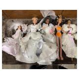 Vintage Mattel Barbie dolls, including a 1996
