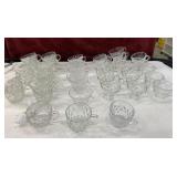 38 pc. Anchor Hocking Arlington pattern clear
