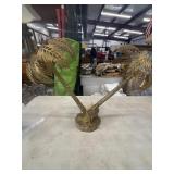 Vintage brass palm tree lamp, Hollywood Regency