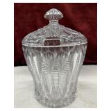 vintage Towle 24% lead crystal jar with missing