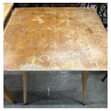 Wood Table With Tapered Legs And