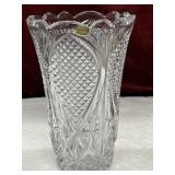 Bohemia Crystal vase featuring a traditional cut
