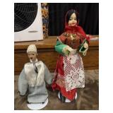 cloth folk doll and a Greek international doll