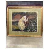 Framed art print titled "Playing Mama" by artist