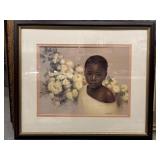 Framed art print titled "Little Flower" by artist