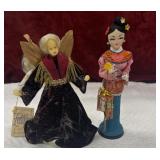 Porcelain angel Christmas tree topper and
