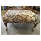 Vintage floral tapestry footstool