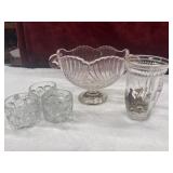 Mikasa Walther Glas pink swan bowl made in West