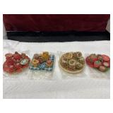 4 pc. vintage resin strawberry miniature tea set,